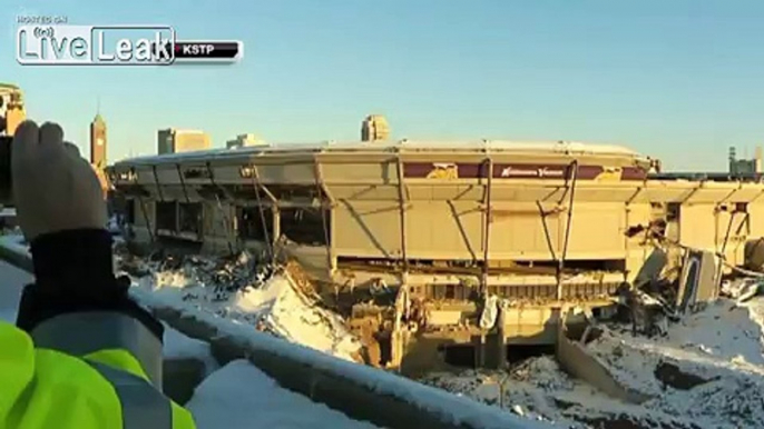 Minneapolis Metrodome Stadium Demolished!