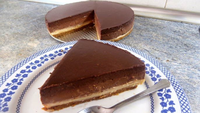 Postres: TARTA TRES CHOCOLATES - recetas de cocina faciles rapidas y economicas de hacer en casa