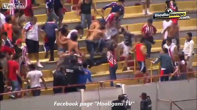 Football hooligans v police, hooligans win