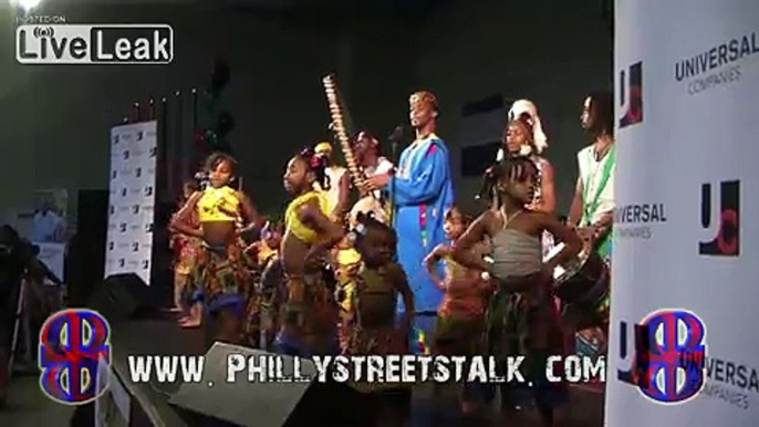 Children do traditional African dance steps, Presented by Philly Streets Talk