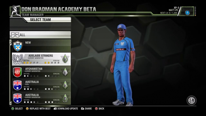 Don Bradman Cricket 14 - Get Best _ Replacing the unlicensed teams