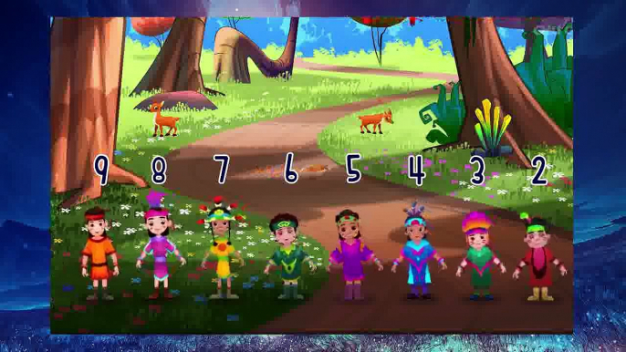 Ten Little Indians Nursery Rhyme | Popular Number Nursery Rhymes For Children by ChuChu TV