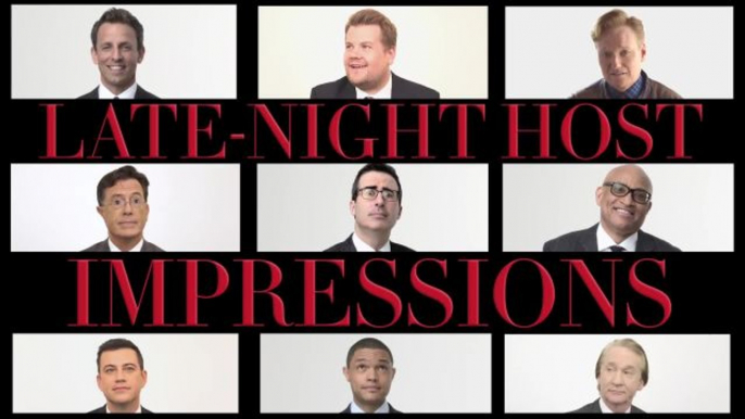 Conan O'Brien, Stephen Colbert, James Corden, and Other Late Night Hosts Do Their Best Impressions of Each Other