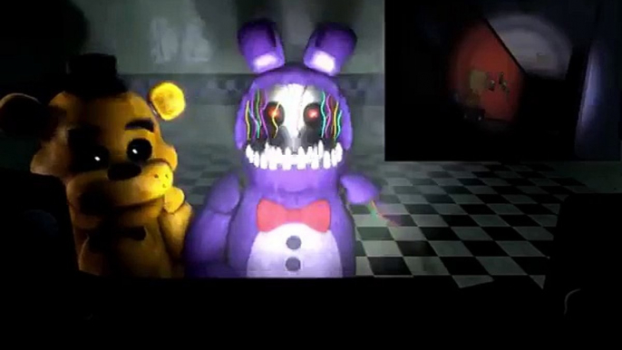 [FNAF SFM] FNAF 4 Trailer : Golden Freddy and Withered Bonnie React!