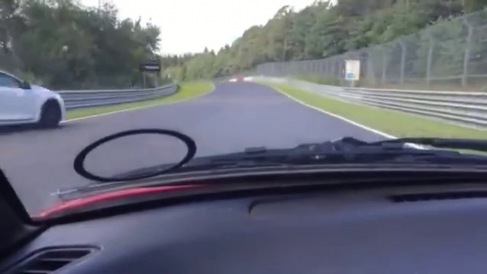 Car flies after violent crash on Nurburgring Race Track