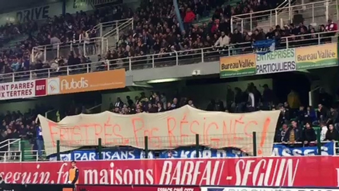 Les supporters troyens expriment leur mécontentement