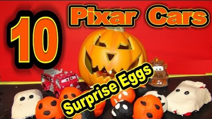 Disney Pixar Cars Play Doh Surprise Eggs Micro Drifters  Halloween Special Zombies