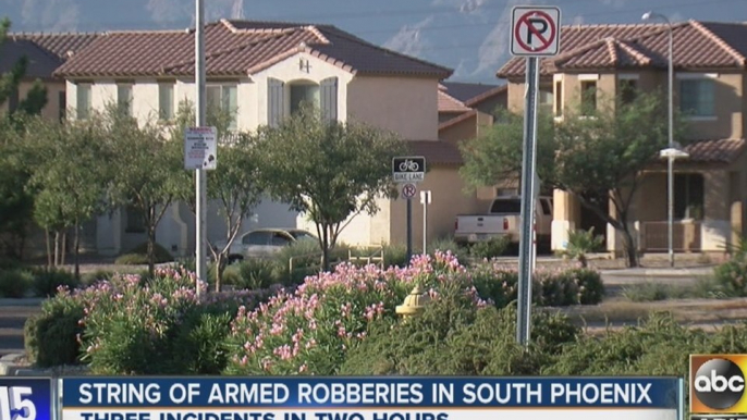 String of armed robberies in South Phoenix