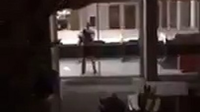 Couple Screwing Out Doors Gets Interrupted By Screaming Dumbass