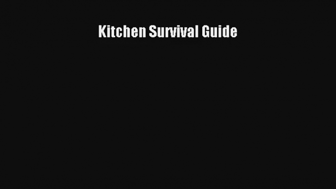 AudioBook Kitchen Survival Guide Online