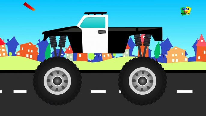 monstro caminhão |polícia monstro caminhão | Police Monster truck