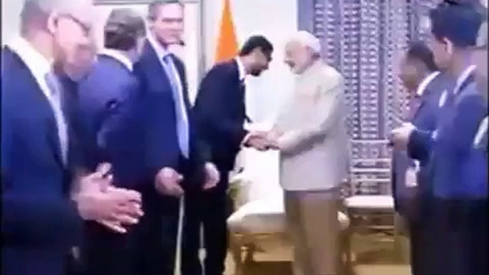 Embarrassing Video Surfaces Showing Satya Nadella Wiping His Hands After Handshake With PM Modi