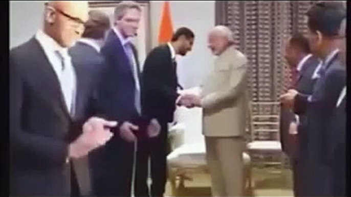 Satya Nadella WIPES Hands Clean After Shaking Hand With Modi INSULT Or MISTAKE !!!