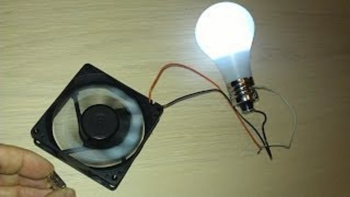 Free Energy Magnet Motor fan used as Free Energy Generator Free Energy light bulb