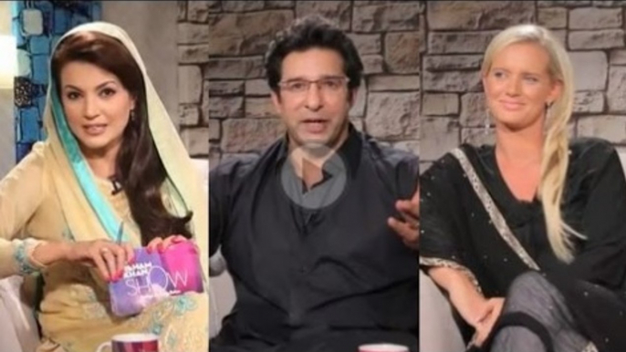 The Reham Khan Show - Wasim Akram and Shaniera Akram - 2015