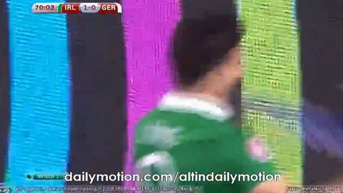 Shane Long Amazing Goal - Ireland 1-0 Germany - 08.10.2015