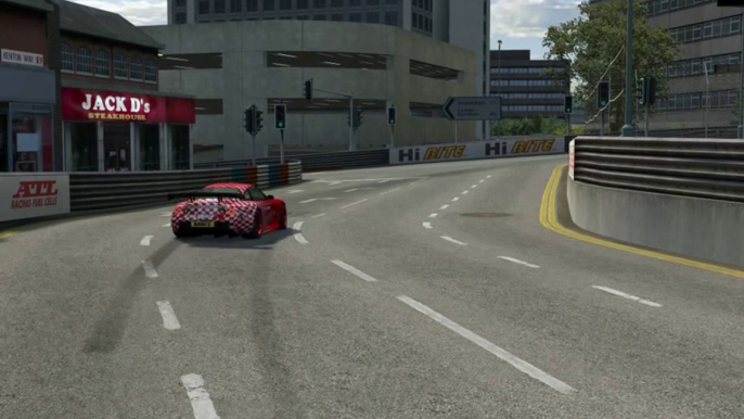 Fail in Live for Speed video game race! Wrong way dudes!