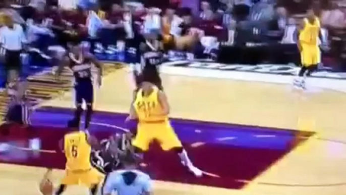 J.R. Smith Puts Paul George on Skates after Cross Over