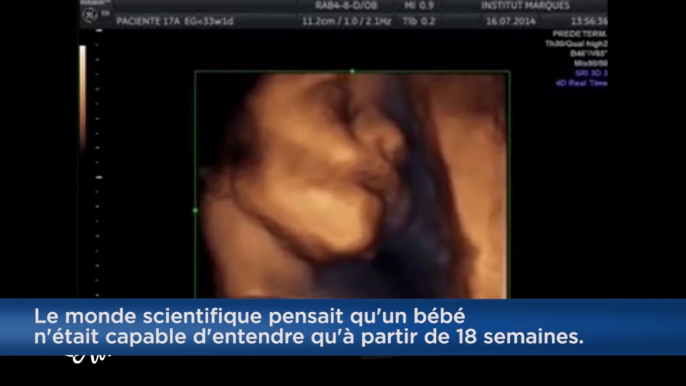 Un bébé chante dans le ventre de sa mère en entendant de la musique