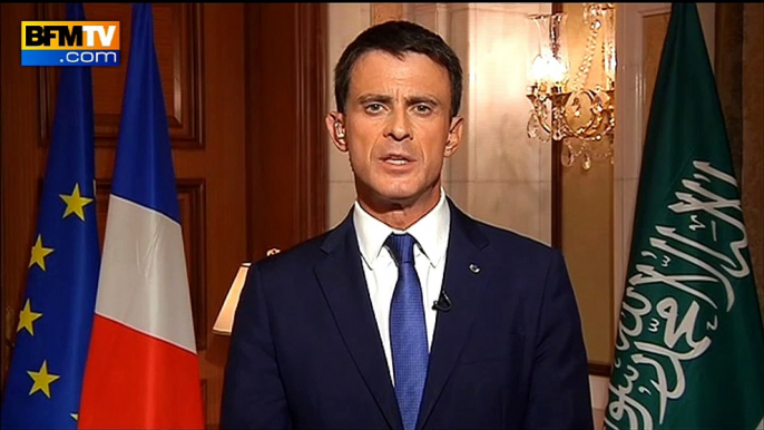 "Nous frappons les terroristes quelle que soit leur nationalité", assure Manuel Valls