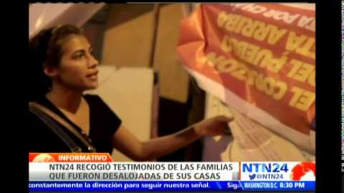 Testimonio de 30 familias desalojadas de sus casas y que ahora habitan en calles de Caracas