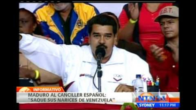 Maduro pide a ministro español de Asuntos Exteriores que "saque sus narices de Venezuela"