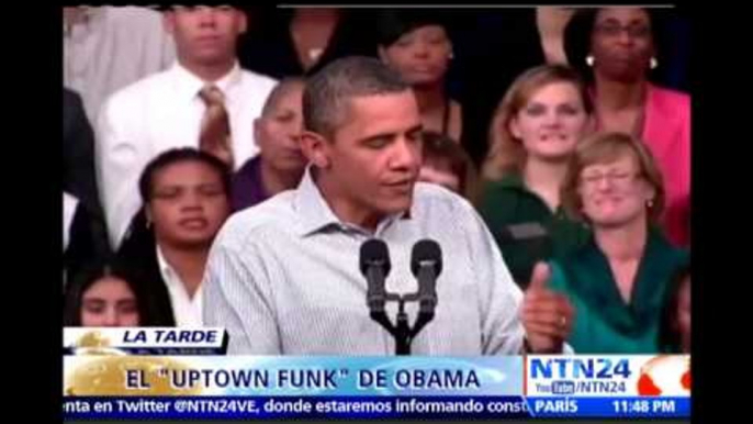 ¡Éxito en redes sociales! Obama 'canta' al ritmo de 'Uptown Funk'