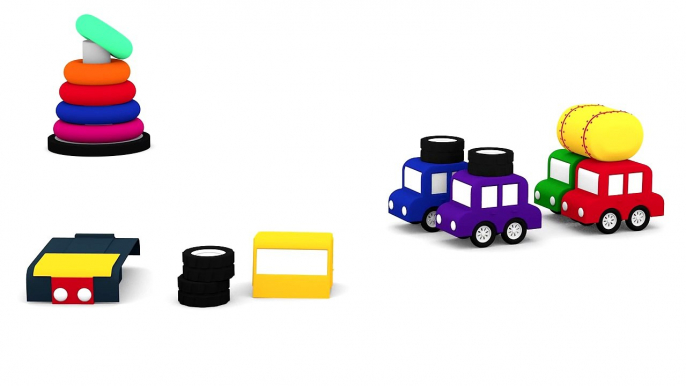 GAS TRUCK & Fuel Station CONSTRUCTION PUZZLE 3d Cartoon Trucks & Cars: Childrens Cartoons