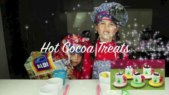 Christmas HOT COCOA TREATS make mini hot chocolate cookie treats for santa how to baking