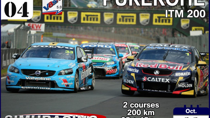 Tour de piste à Pukekohe en Holden Commodore V8 Supercars sur Rfactor