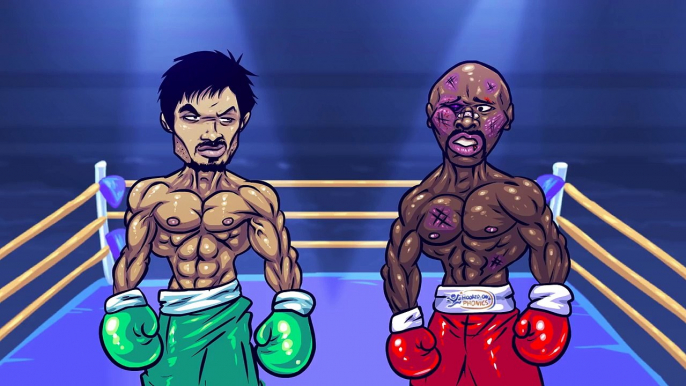 Mayweather VS Pacquiao Fight Cartoon