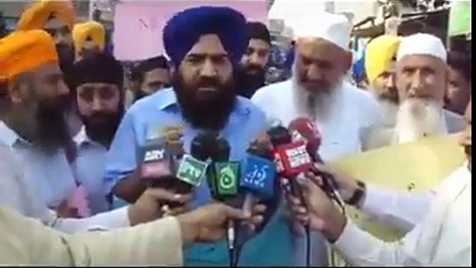 Pakistani Sikhs and Muslims joint Protest in Lahore Against indian State Terrorism in Occupied Punjab.