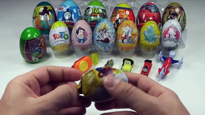 01 19 Surprise Eggs Unboxing, Zaini Eggs, Kinder Surprise, Cars 2, Thomas, Toy Story