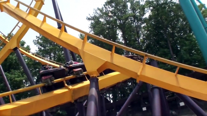 Georgia Scorcher Roller Coaster Front Seat POV Six Flags Over Georgia