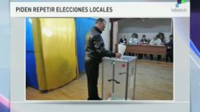 Ucrania: autoridades electorales demandan repetir elecciones locales