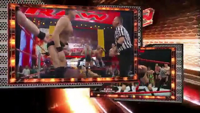 John Cena Randy Orton battle the entire Raw roster