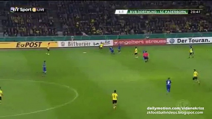 2-1 Gonzalo Castro GOAL - Borussia Dortmund v. Paderborn 28.10.2015 HD