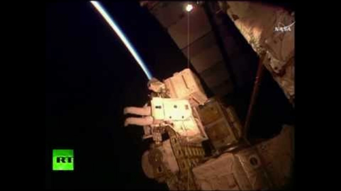 Cosmic Walk: NASA astronauts perform maintenance outside of Intl Space Station