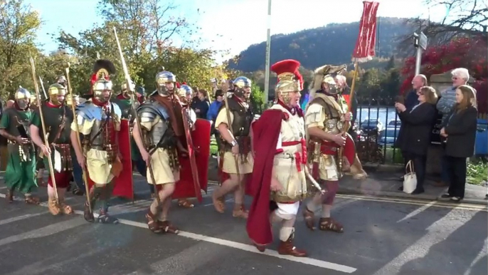 A Roman Legion Marching Through Dunkeld Scotland