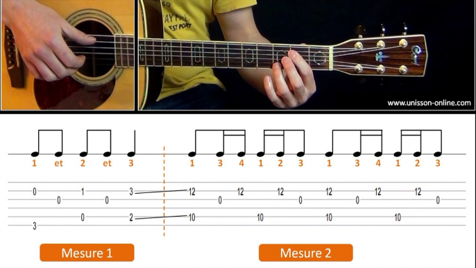 Cours de guitare Blackbird - The Beatles I Apprendre la guitare pour débutant. Tuto + Tab