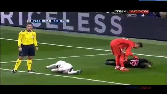 Terrible Isco & Serge Aurier Gets Injured Real Madrid 0-0 PSG 3.11.2015 HD