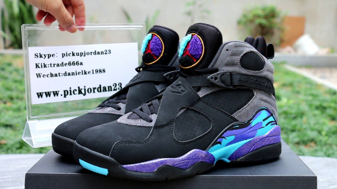 Authentic Air Jordan 8 “Aqua” Shoes HD Review From PickJordan23.cn