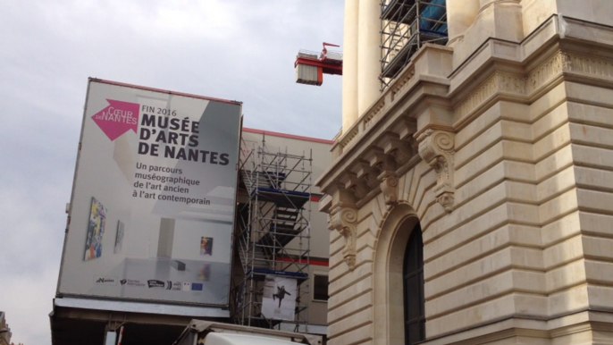 Visite du chantier au futur musée d'art