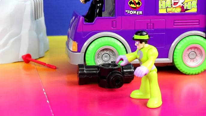 Imaginext Transforming Batcave With Batman & Joker Bane Riddler Try To Destroy Batcave