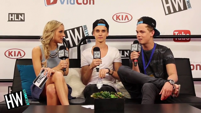 Caspar Lee & Joe Sugg Share Roommate Stories & Funny Impressions! (VIDCON 2014)