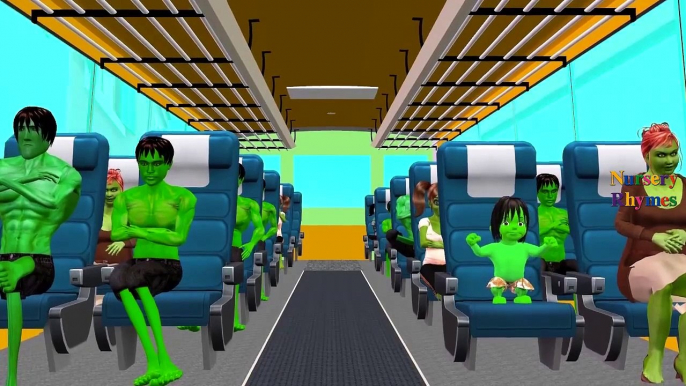 Batman Hulk Ironman Cartoons Wheels On The Bus Go Round And Round Nursery Rhymes for Child