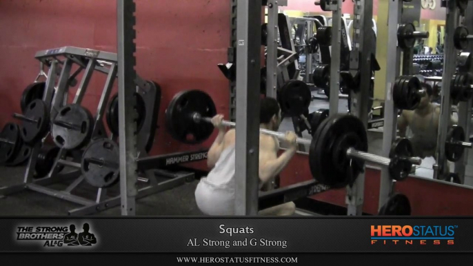 Squat Exercise 245 lbs - A Workout Session By AL Strong and G Strong