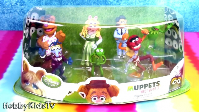 Disney Muppets Movie Characters Box Opening Toy Review Kermit Ms. Piggy Animal by HobbyKidsTV