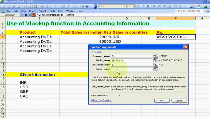 Vlookup Function in Excel- Simplified