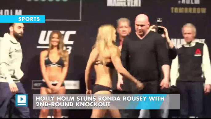 Holly Holm stuns Ronda Rousey with 2nd-round knockout